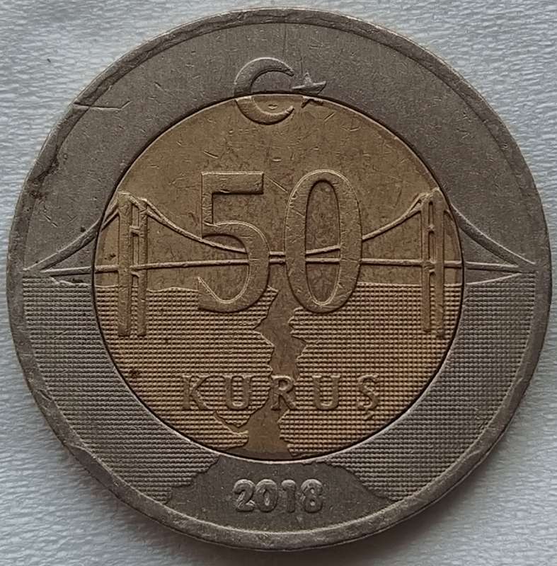 2018      50 Kuruş  Coin         Turkey         SUN17560