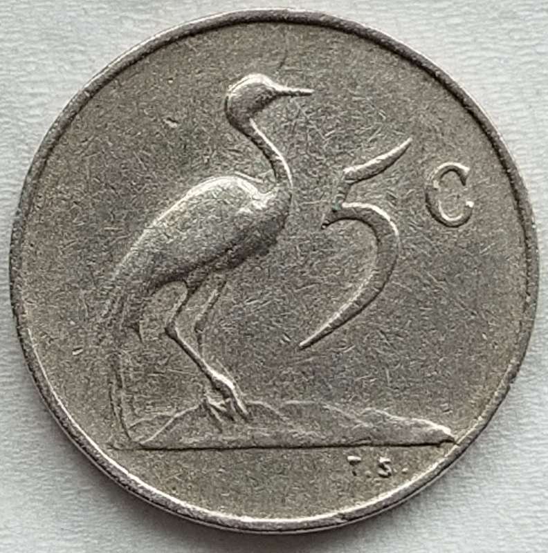 1965   5c   COIN   (Afrikaans)       SUN17580