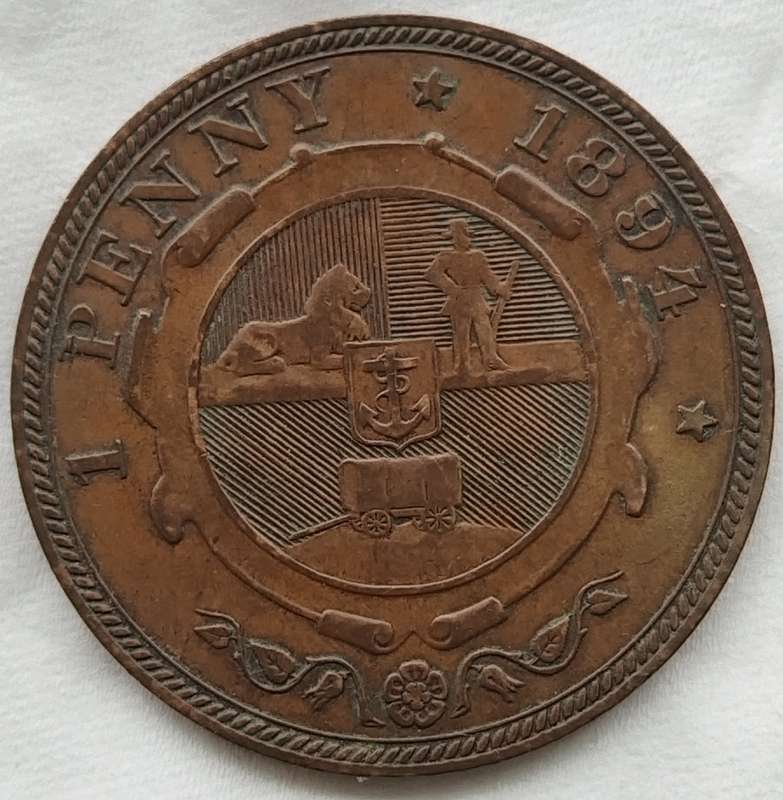 1894   PENNY    ZAR  ( SCARCE  10769 MINTED )                SUN17582