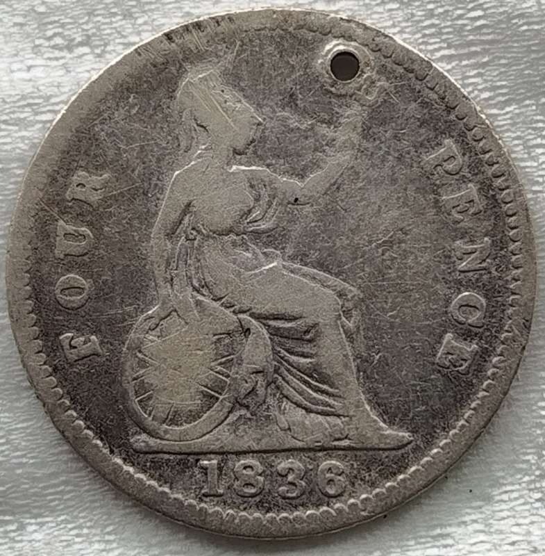 1936 -   4 Pence - William IV  Silver (.925)    United Kingdom         SUN17606