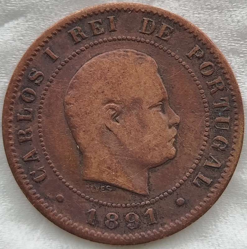 1891   10 Réis - Charles I   Coin       Portugal        SUN17607