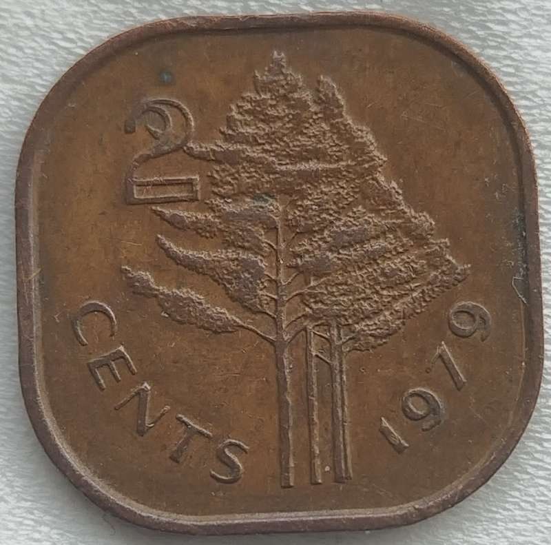 1979   2 CENTS   COIN       SWAZILAND                      SUN17672