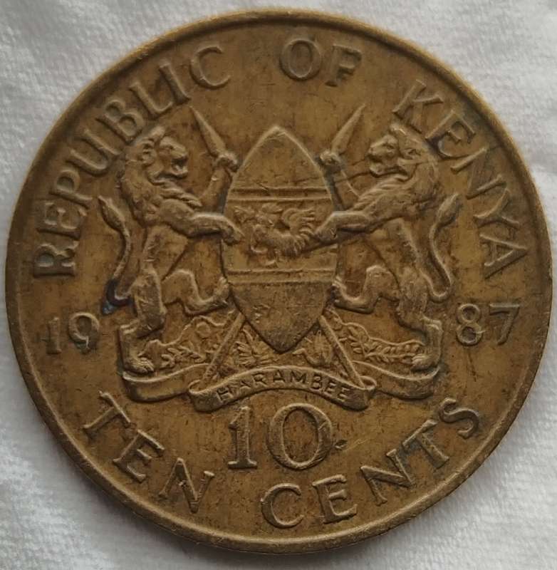 1987       10  CENTS COIN        KENYA                    SUN17707