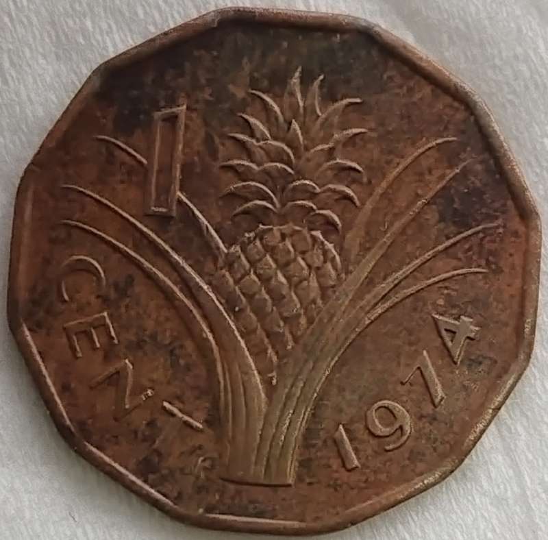 1974   1 CENTS   COIN       SWAZILAND                      SUN17717