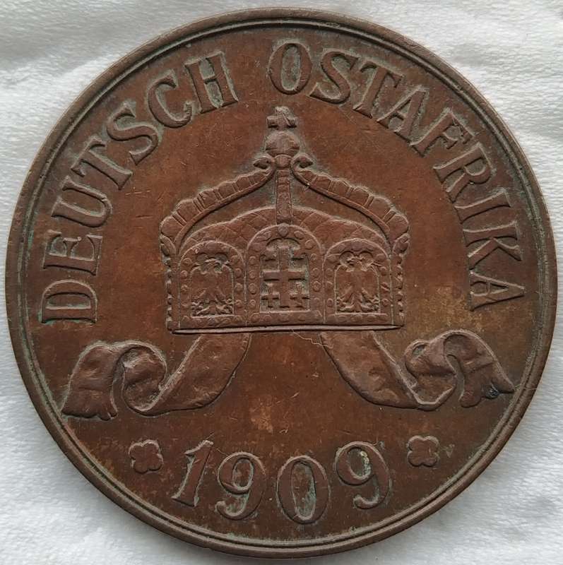 1909       5 Heller - Wilhelm II      German East Africa                   SUN17726