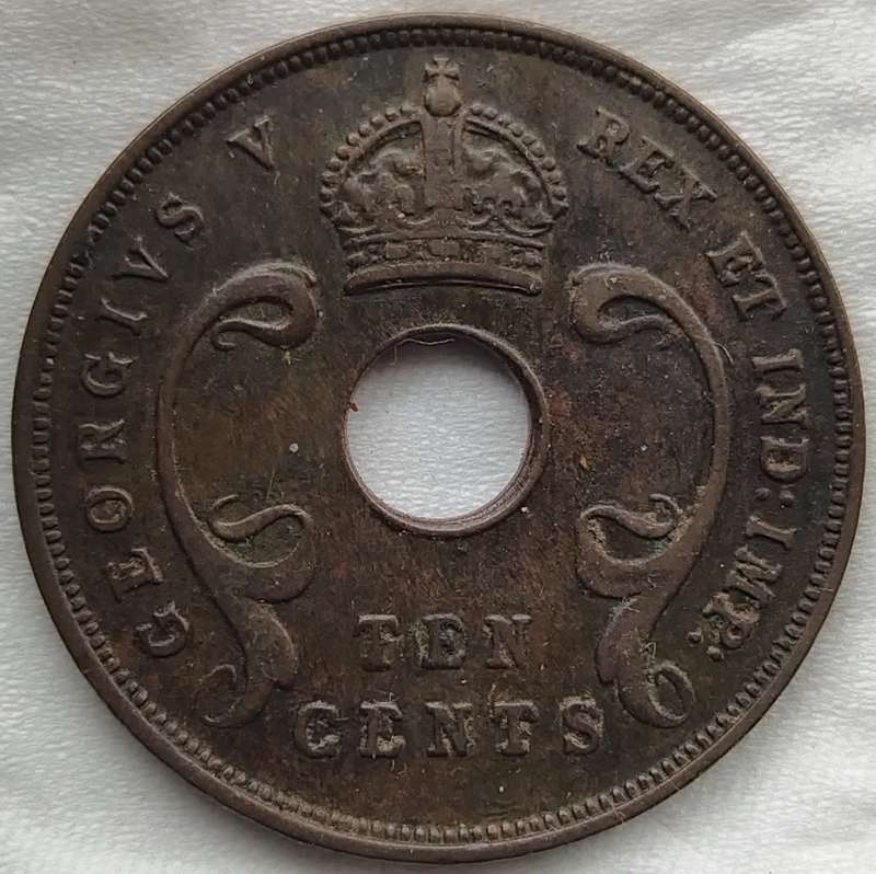 1925  10 Cents - George V       East Africa                   SUN17727
