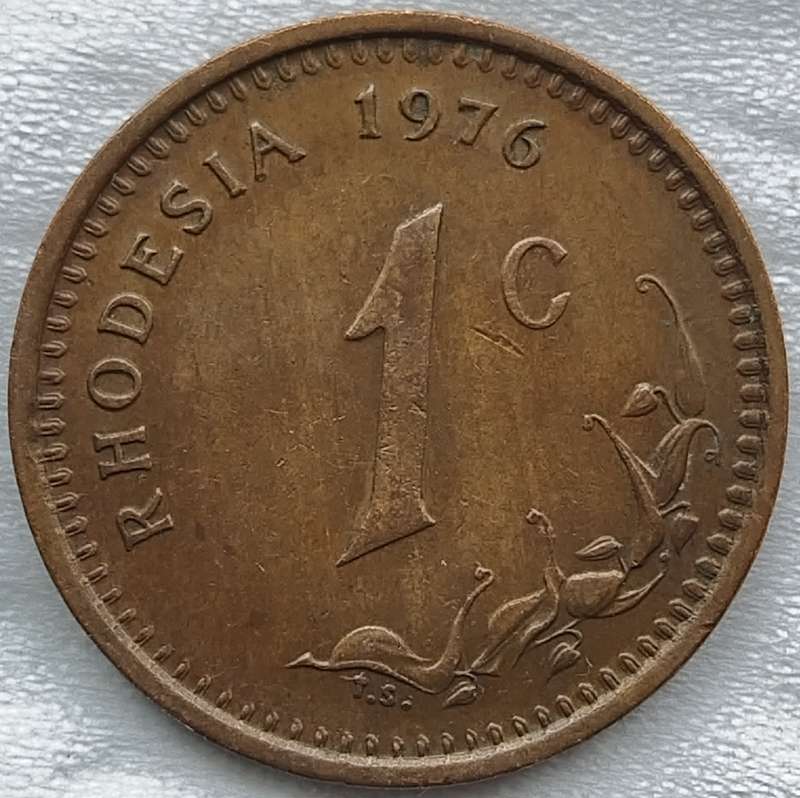 1976     ONE Cents  COIN       Rhodesia               SUN17733