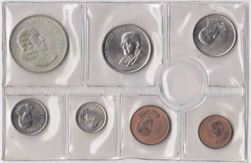 1968 MINT PACK UNC WITH SILVER R1 COIN (English)     RSA