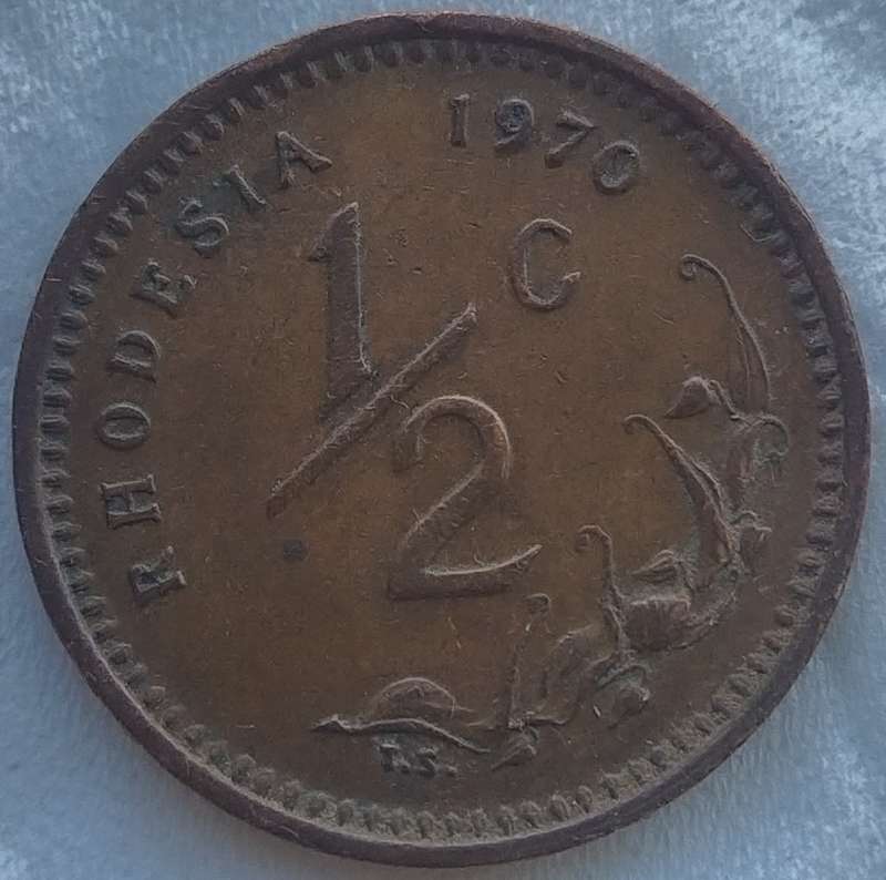 1970    1/2 Cents  COIN       Rhodesia               SUN17750