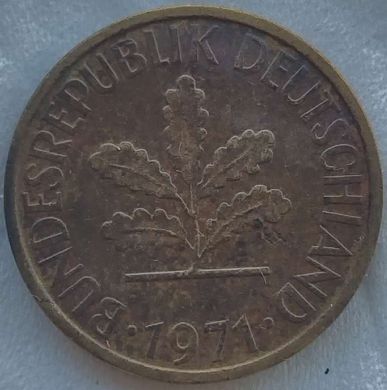 1971  5 Pfennig COIN      Germany        SUN17751