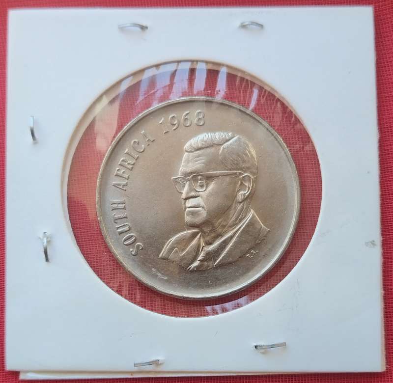1968     50c  COIN in coin protector       (English)                     SUN17761