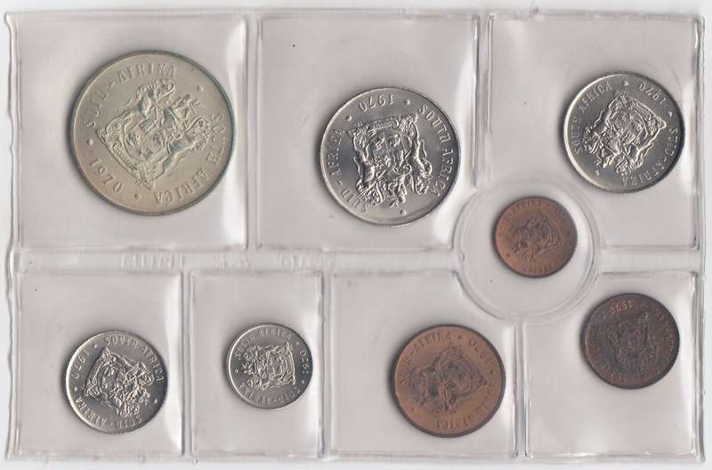 1970 MINT PACK UNC WITH SILVER R1 COIN       RSA                1970-020