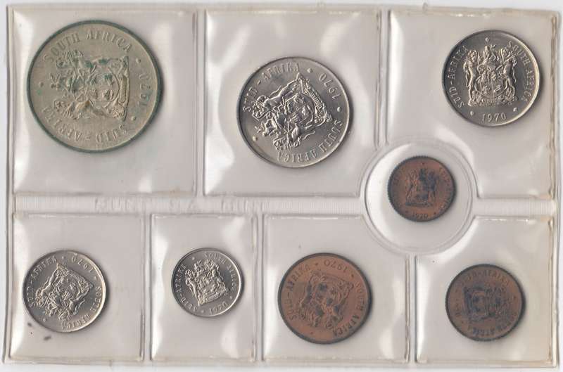 1970 MINT PACK UNC WITH SILVER R1 COIN       RSA                1970-032