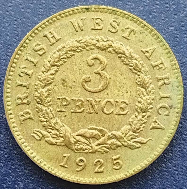 1925   3 Pence - George V      British West Africa      SUN17860