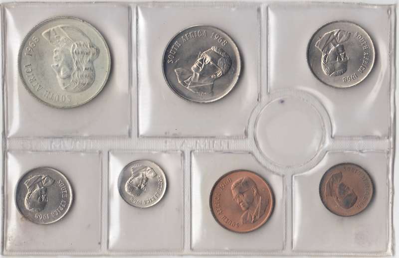 1968 MINT PACK UNC WITH SILVER R1 COIN (English)     1968-051