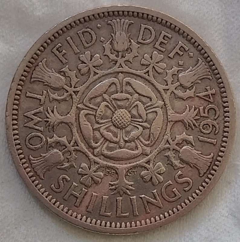 1954 -   TWO SHILLING Coin      United Kingdom         SUN17917