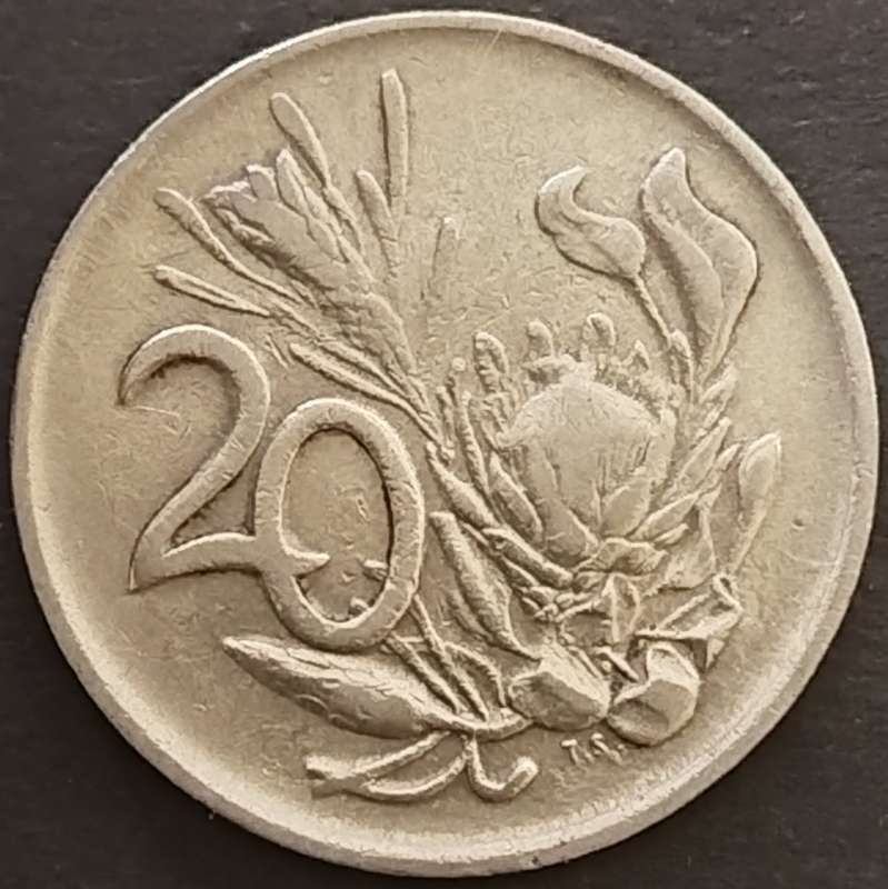 1977  20c   COIN  RSA                    SUN17922