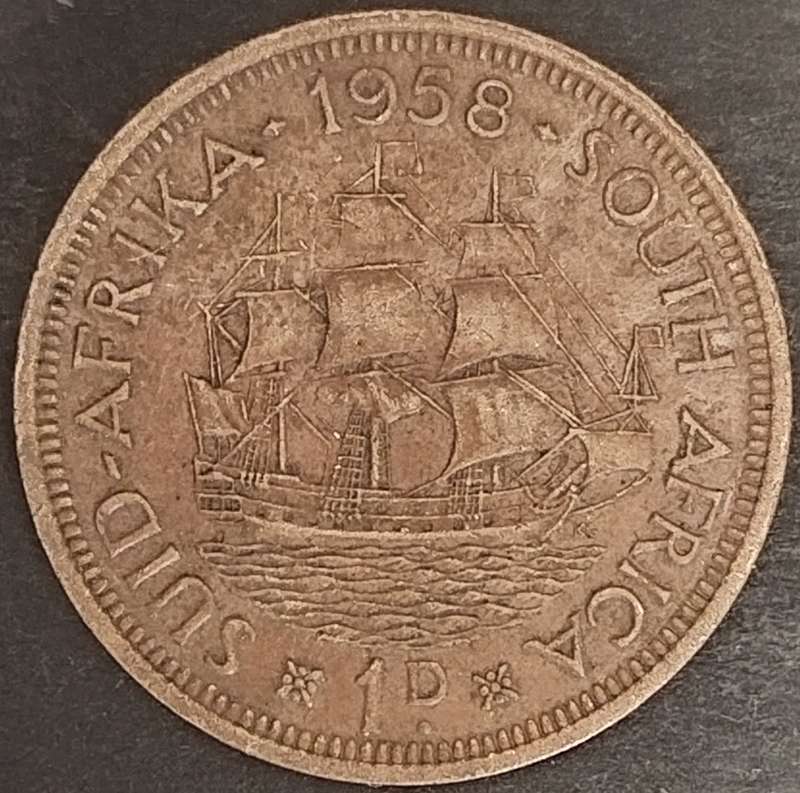 1958     PENNY  COIN        SA                       SUN17937