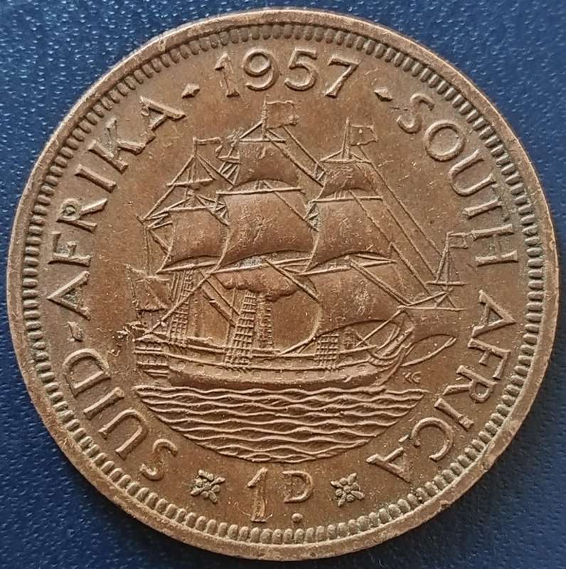 1957     PENNY  COIN        SA                       SUN17954