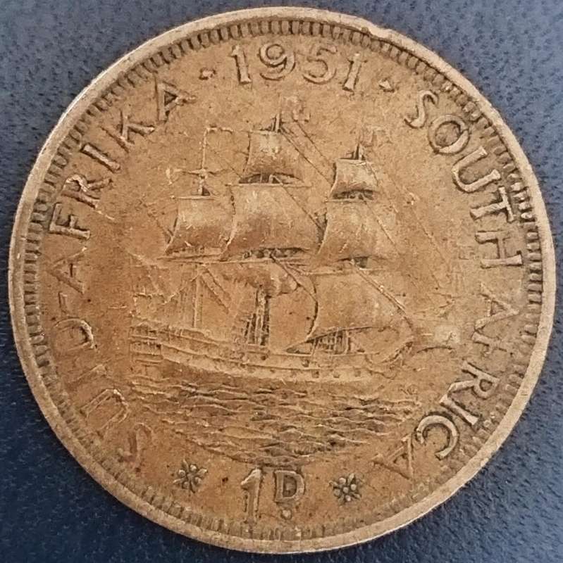 1951     PENNY  COIN        SA                       SUN17961