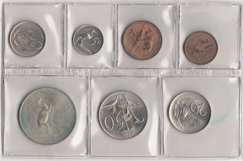 1967 MINT PACK UNC WITH SILVER R1 COIN (Afrikaans)     1967-096