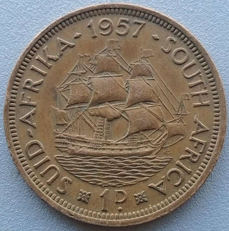 1957    PENNY  COIN        SA                       SUN18032