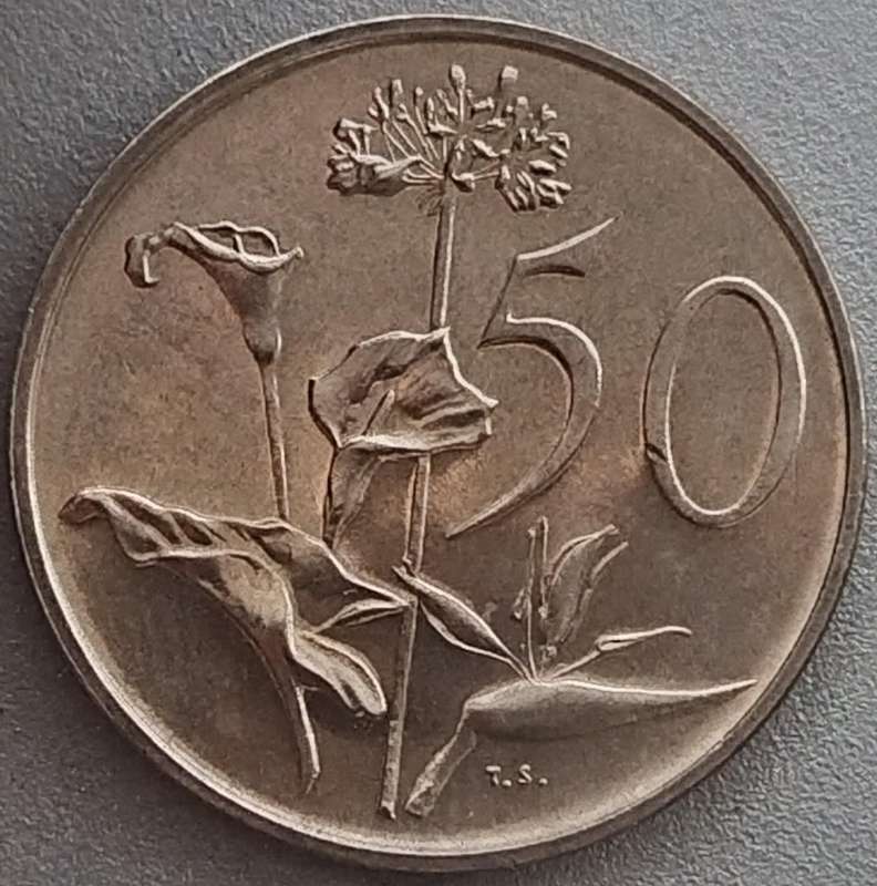 1975   50c   Coin       RSA         SUN18071