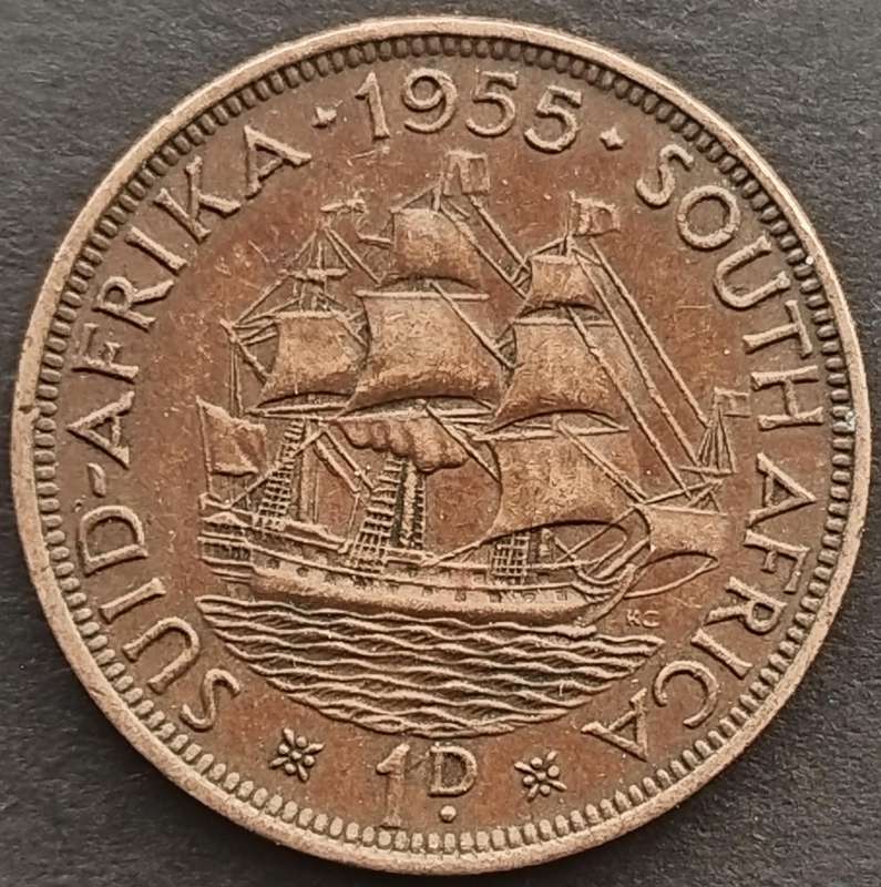 1955     PENNY  COIN        SA                       SUN18130