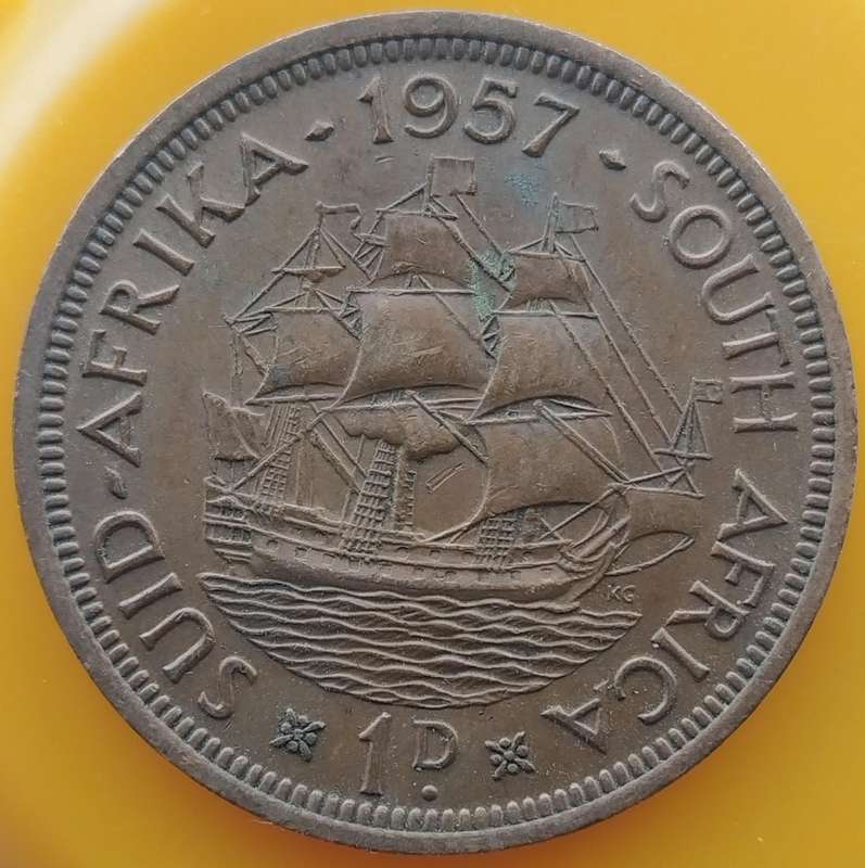 1957    PENNY  COIN        SA                       SUN18134