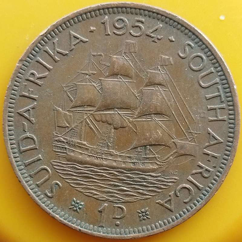 1954     PENNY  COIN        SA                       SUN18150