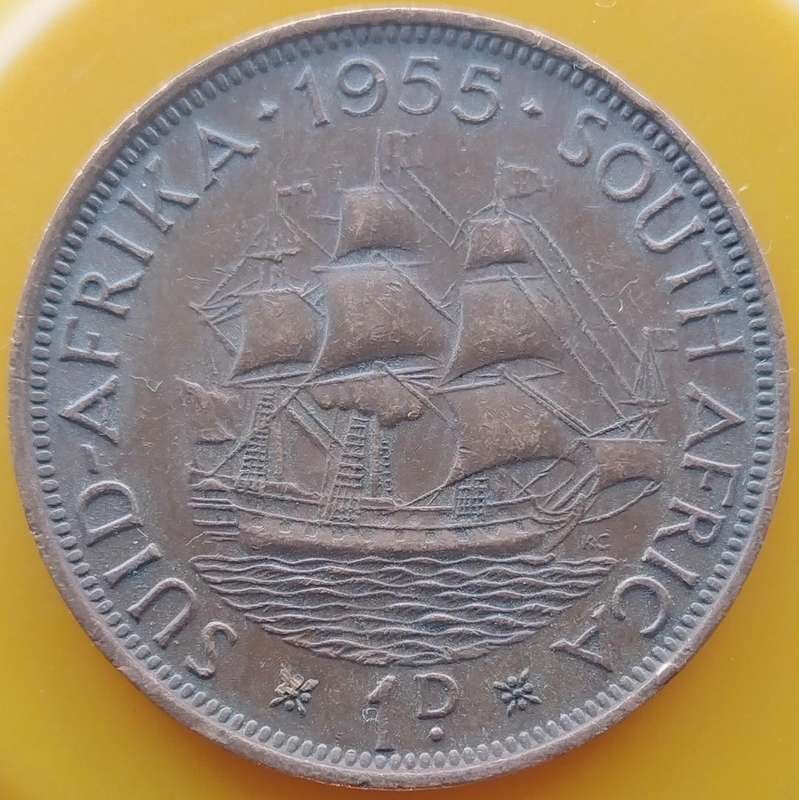1955     PENNY  COIN        SA                       SUN18155
