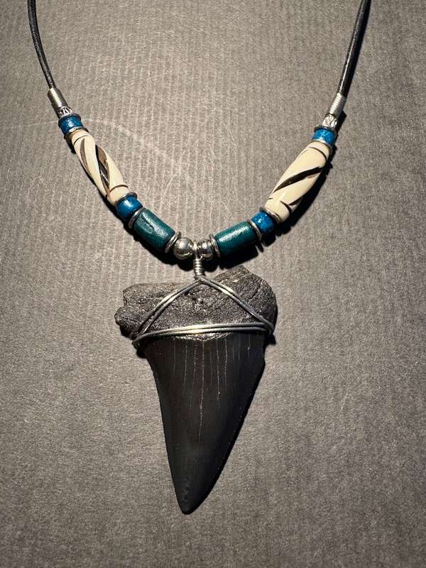 Mako FOSSIL SHARK TOOTH PENDANT NECKLACE