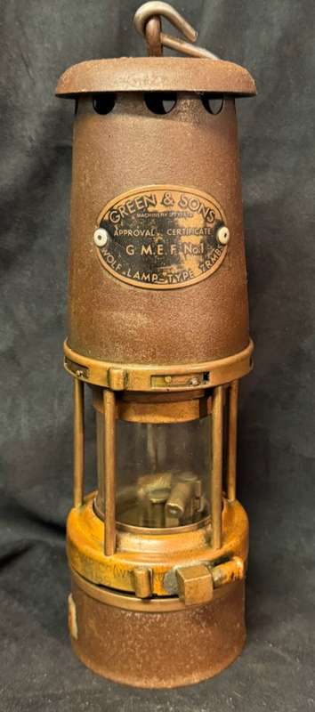 Vintage Miners  Safety Lamp