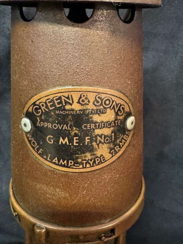 Vintage Miners  Safety Lamp