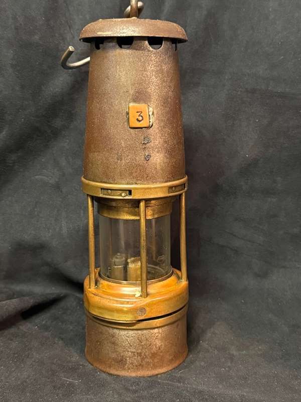 Vintage Miners  Safety Lamp