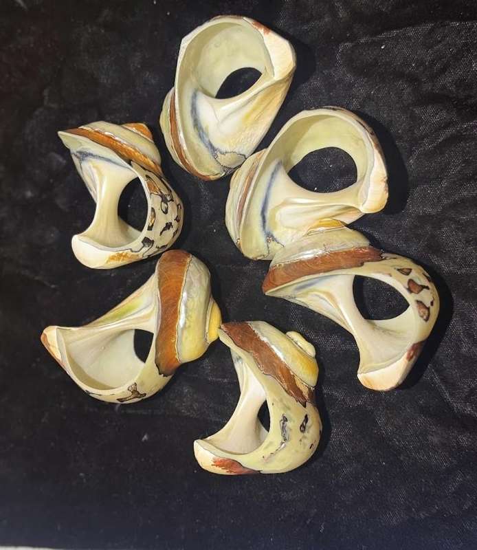 Ocean series Seashell Napkin Rings for  Home Table Decoration