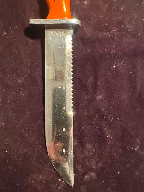 Aqua Lung US Divers Sea Hawk Scuba Dive Diving Knife Stainless Steel Blade w/Scabbard Made in Japa