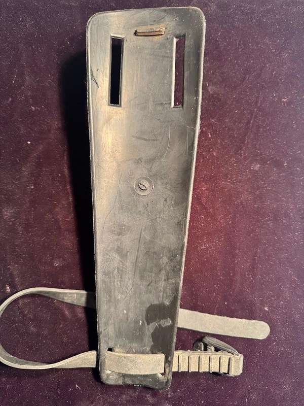 Vintage Virginia 4341 INOX diving knife with a serrated blade and sheath