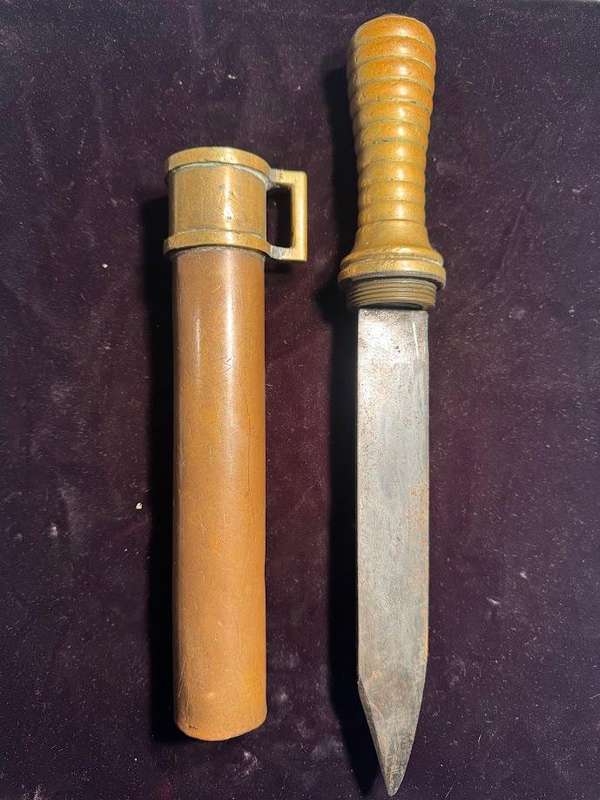Vintage German WWII Navy Diver's Knife and sheath