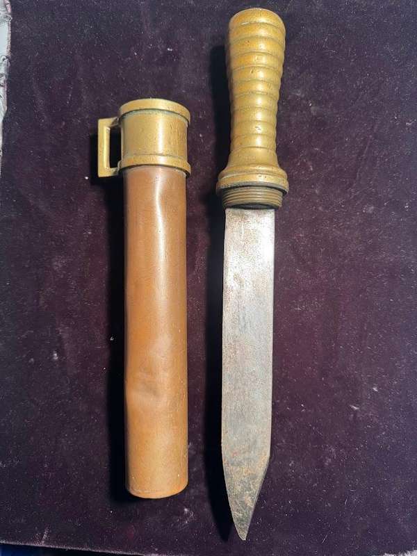 Vintage German WWII Navy Diver's Knife and sheath
