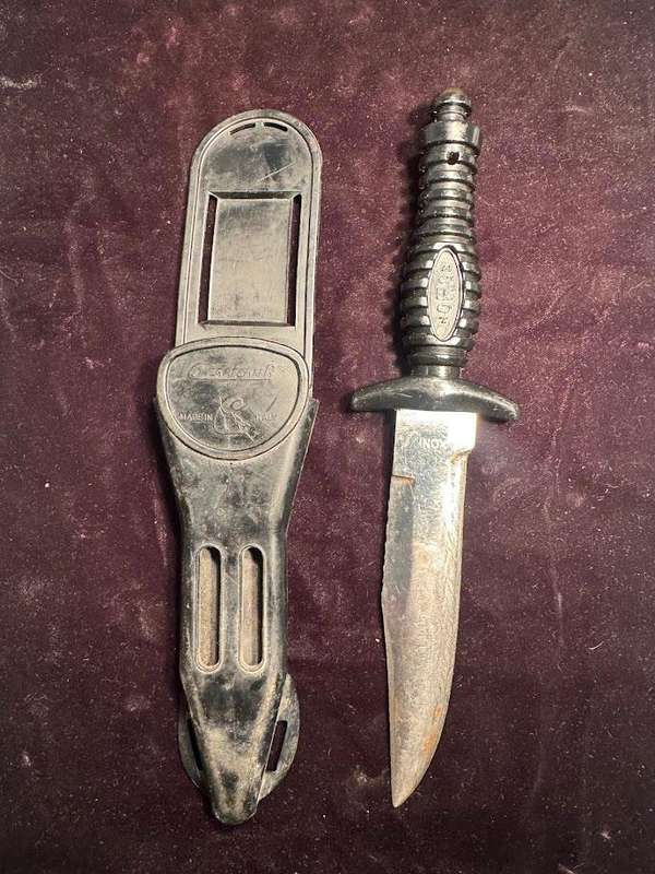 NORGE SCUBA KNIFE CRESSI SUB MADE IN ITALY VINTAGE