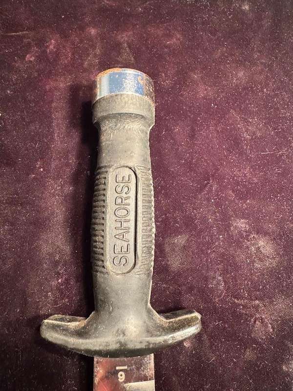 Vintage DIVING KNIFE, Seahorse, stainless steel.