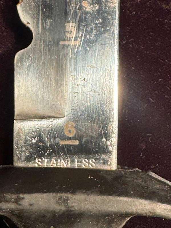 Vintage DIVING KNIFE, Seahorse, stainless steel.