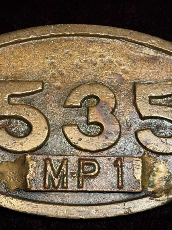 South African Steam locomotive  type MP1 tender Brass plate