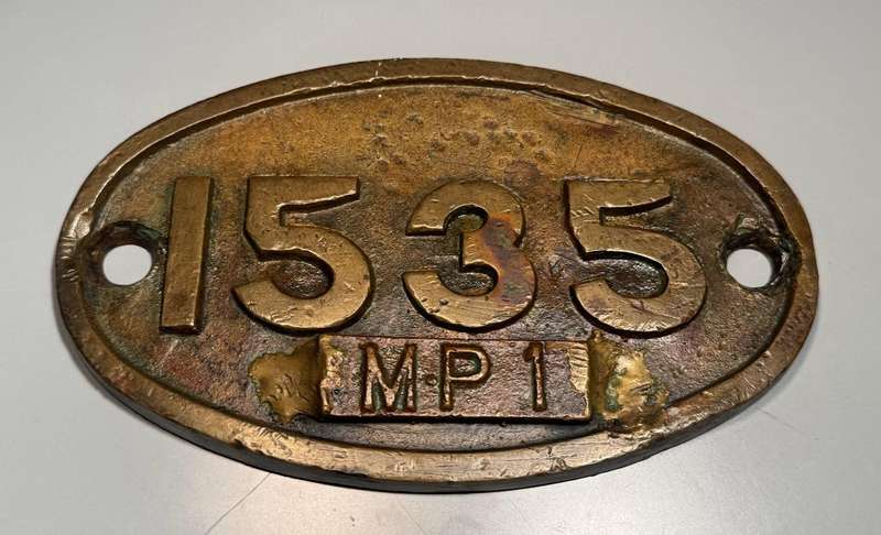 South African Steam locomotive  type MP1 tender Brass plate
