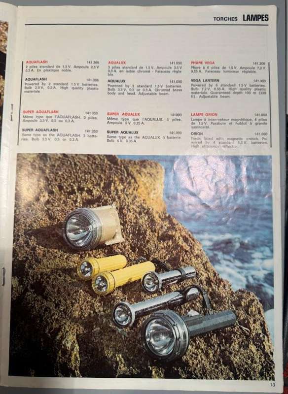 Vintage 1970s La Spirotechnique Cousteau Underwater Catalogue for Underwater Equipment