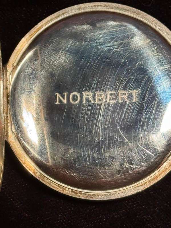 Vintage 1920's Silver Pocket Watch in original Box