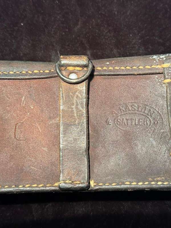 WW 1 Swiss Army Leather Cartridge Ammo Pouches Bag.
