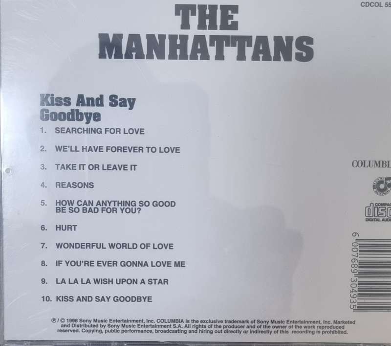 CD, The Manhattans- Kiss And Say Goodbye