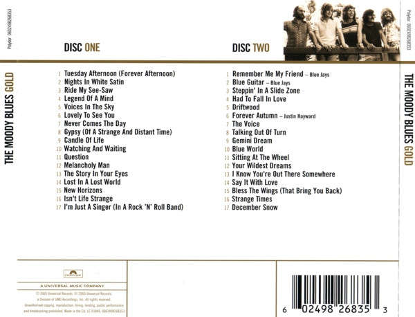 2CD, The Moody Blues- Gold